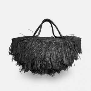 Aliba Raffia Bag | Black
